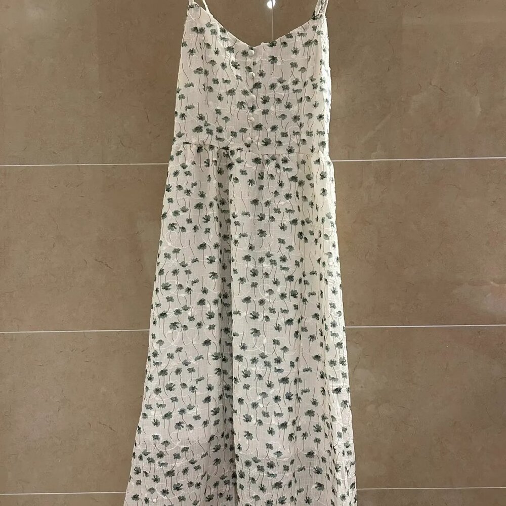 Summer floral suspender dress
